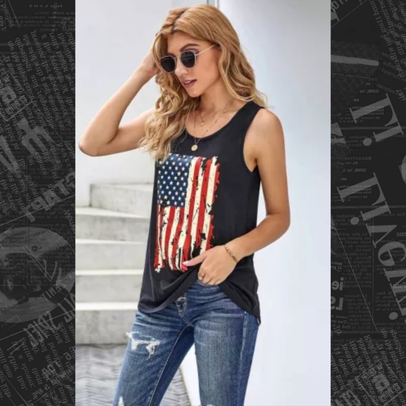 ‼️CLEARANCE PRICE FIRM‼️American Flag Tank🖤 - Picture 3 of 6